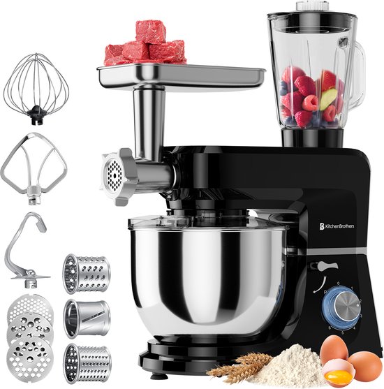KitchenBrothers Keukenmachine - Complete Set - 15 Accessoires