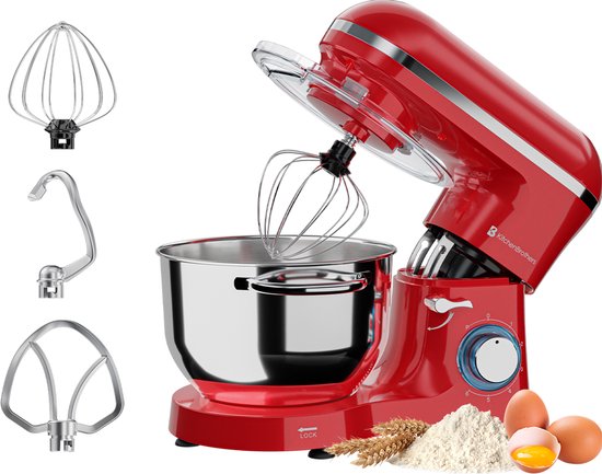 KitchenBrothers 2000W Keukenmachine - Rood